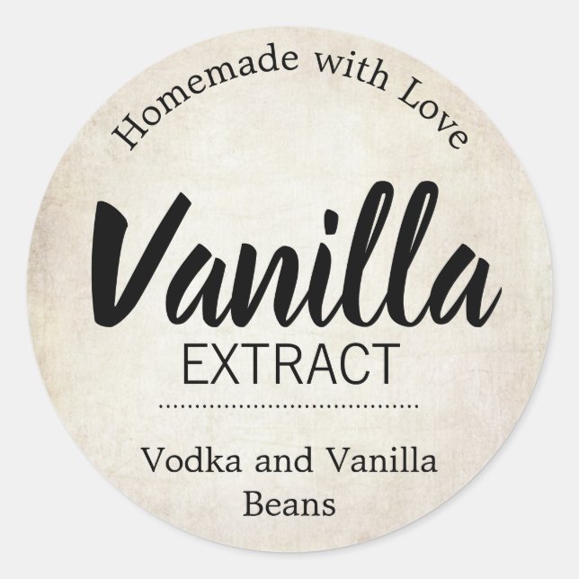 Étiquette d'extraction de vanille personnalisable  (Devant)