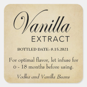Étiquette d'extraction de vanille personnalisable