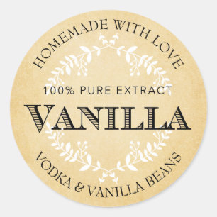 Étiquette d'extraction de vanille personnalisable