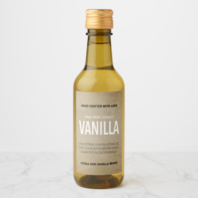 Étiquette d'extraction de vanille personnalisable  (Devant)