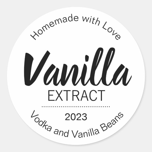 Étiquette d'extraction de vanille personnalisable  (Devant)