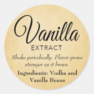 Étiquette d'extraction de vanille personnalisable