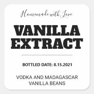 Étiquette d'extraction de vanille personnalisable