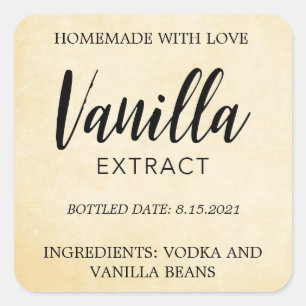 Étiquette d'extraction de vanille personnalisable