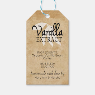 Étiquette d'extraction de vanille personnalisé