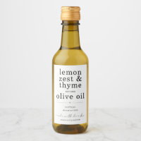 Étiquette d'huile d'olive contaminée maison - Troi