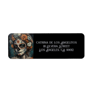 Étiquette Dia de los muertos visage peint, personnalisable