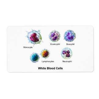 Étiquette Diagramme des cellules de sang blanc Leukocytes