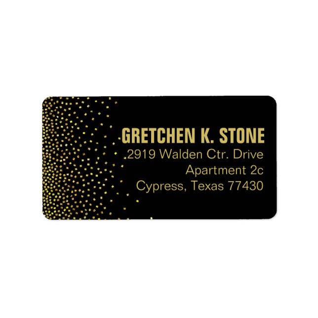 Étiquette Diamants dans le ciel | noir (Devant)