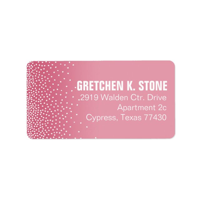 Étiquette Diamants dans le ciel | rose (Devant)