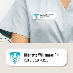 Étiquette d'identification de nom d'infirmière en