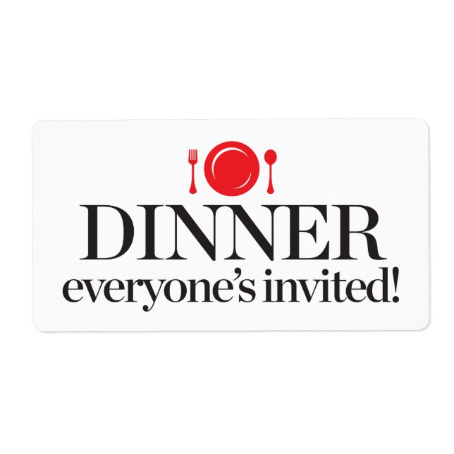 Étiquette Dîner Invité de tous (Devant)