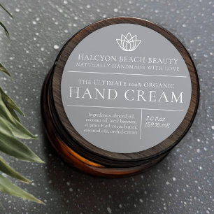 Étiquette d'ingrédient de produit de crème pour le