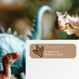Étiquette Dino Dig Dinosaur Anniversaire Adresse d'invitatio