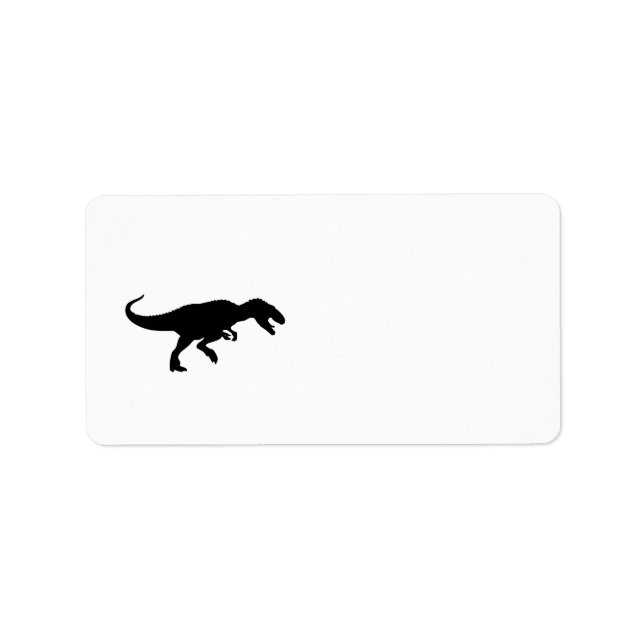 Étiquette Dinosaure T-Rex Tyrannosaure Rex Black Silhouette (Devant)
