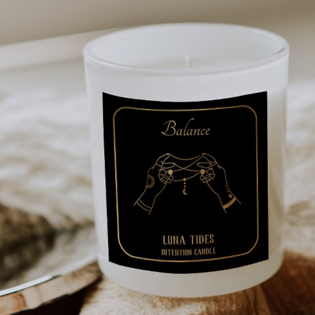 Étiquette d'intention de balance de la lune d'or (Créateur téléchargé)