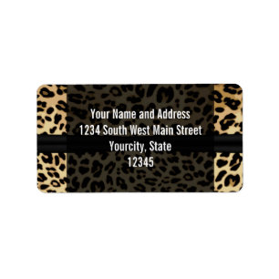 Étiquette Diplôme de fille de bijoux Leopard noir personnali