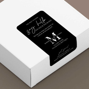 Étiquette Dites Bonjour À Votre Commande Monogram Black Pack
