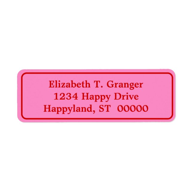 Étiquette do-it-yourself Couleurs encadrées rose #3 rouge (Devant)