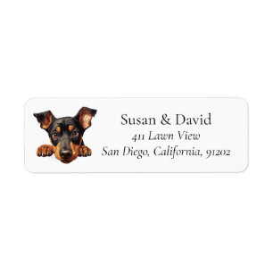 Étiquette Doberman Pinscher Chien race Amateurs d'animaux de