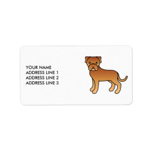 Étiquette Dogue De Bordeaux Chien de dessin animé mignon & T