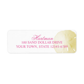 Étiquette Dollar de sable jaune rose personnalisé