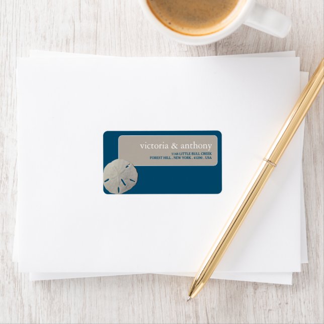 Étiquette Dollar de sable, Mariage Ocean Blue Beach (En situation)