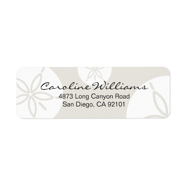 Étiquette Dollar du sable (Devant)