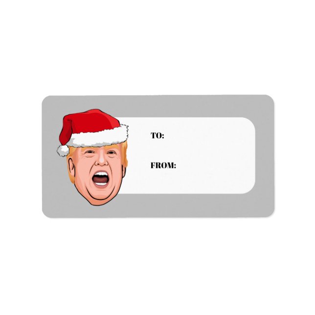 Étiquette DONALD TRUMP Noël (Devant)