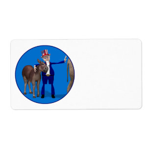 Étiquette Donkey Lover Oncle Sam