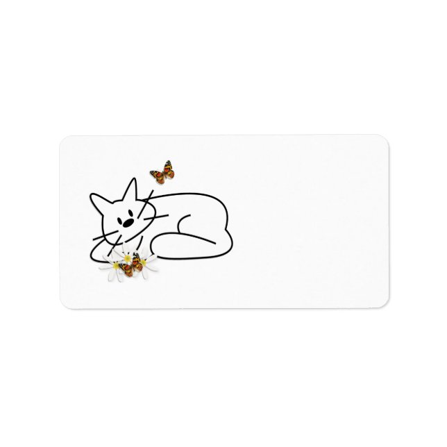 Étiquette Doodle cat (Devant)