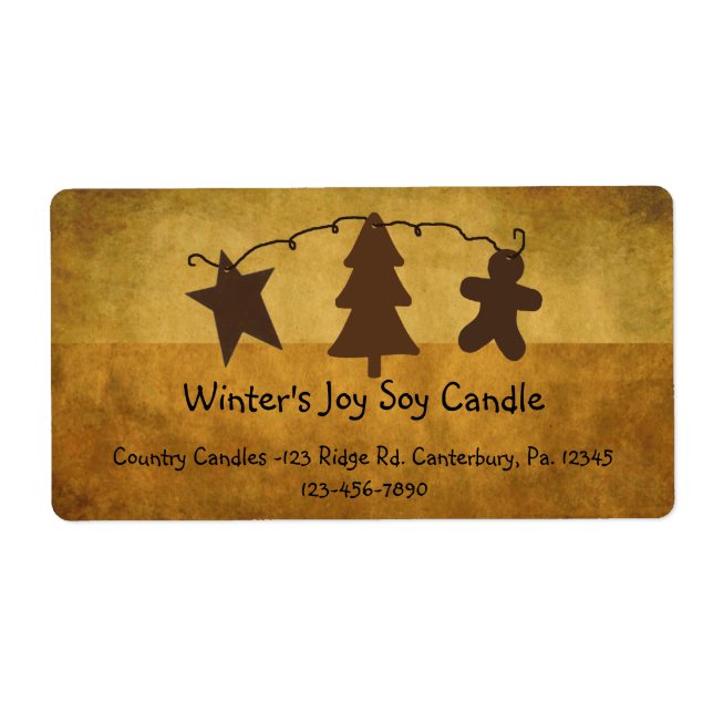 Étiquette d'ornements primitifs (Devant)