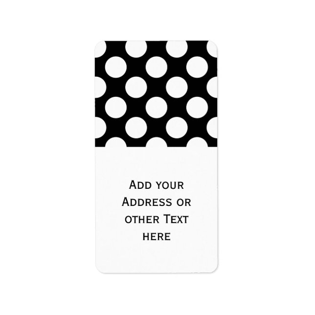 Étiquette Dots sans couture motif blanc + votre backgr. (Devant)