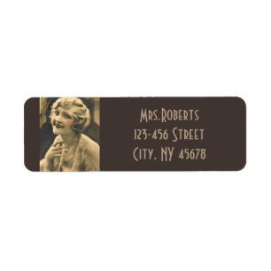 Étiquette douche nuptiale de Gatsby de partie vintage de