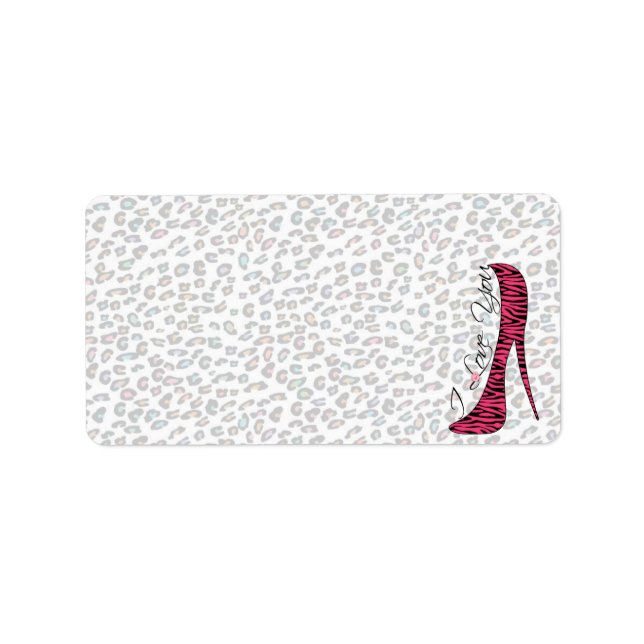 Étiquette Doux talons hauts tendance fille élégant "I Love Y (Devant)