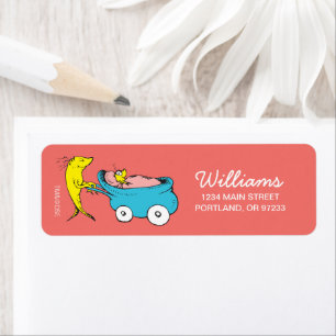 Étiquette Dr. Seuss Un Poisson - Fille Baby Shower