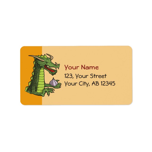 Étiquette Dragon d'ail (Devant)