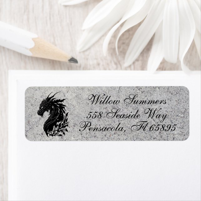 Étiquette Dragon, Medieval (En situation)