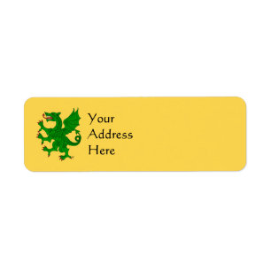 Étiquette Dragon Rampant Vert