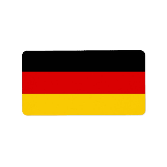 Étiquette Drapeau allemand (Devant)