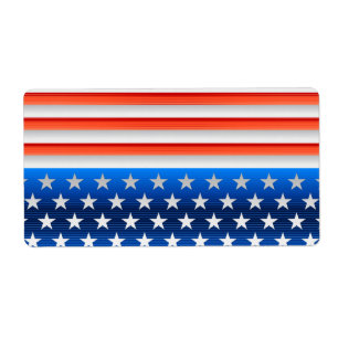 Étiquette Drapeau américain