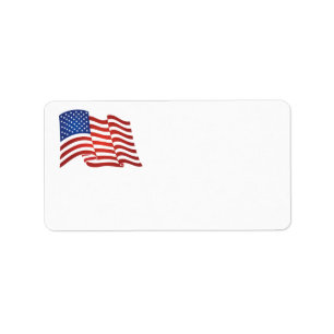 Étiquette Drapeau américain