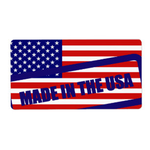 Étiquette Drapeau américain Fabriqué aux Etats-Unis Étiquett