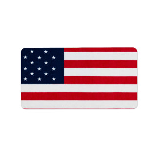 Étiquette Drapeau Américain Magiquement Drapeau