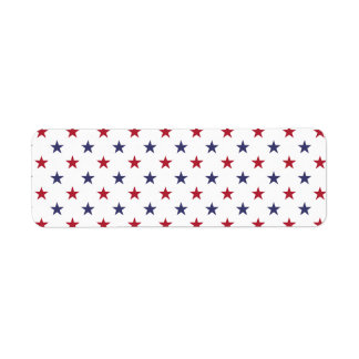 Étiquette Drapeau américain rouge et drapeau bleu étoiles