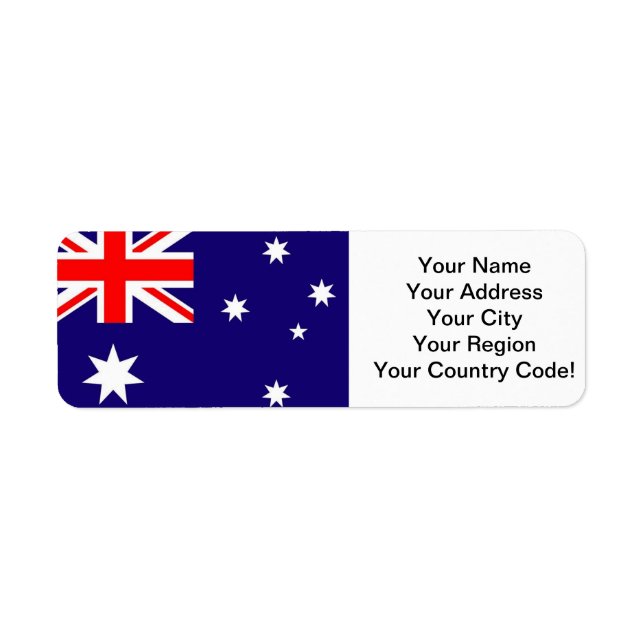 Étiquette Drapeau Australie (Devant)