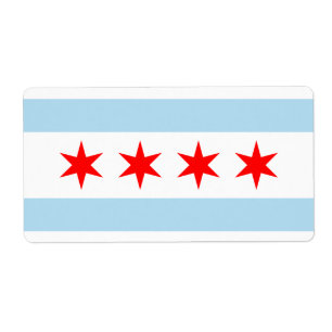Étiquette Drapeau de Chicago