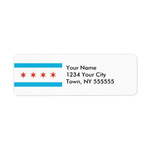 Étiquette Drapeau de Chicago