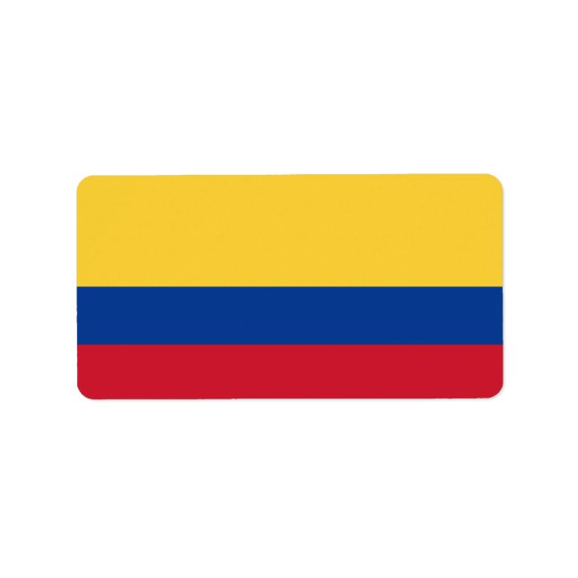 Étiquette Drapeau de Colombie (Devant)