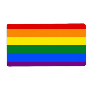 Étiquette Drapeau de fierté d'arc-en-ciel